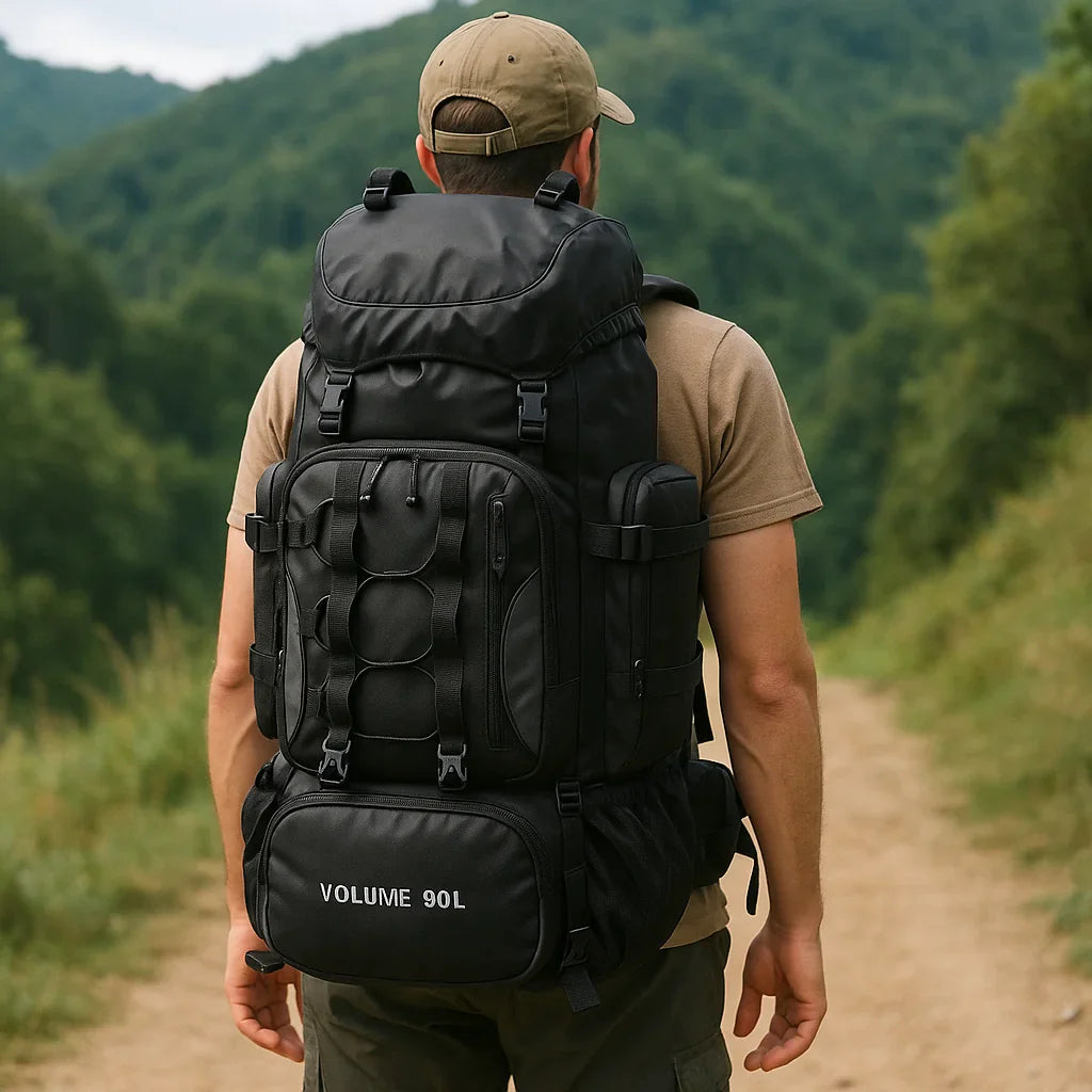 Lisslune | 90L Waterproof Hiking Backpack - Ultra-Lightweight Travel Pack for Outdoor Adventures & Camping
