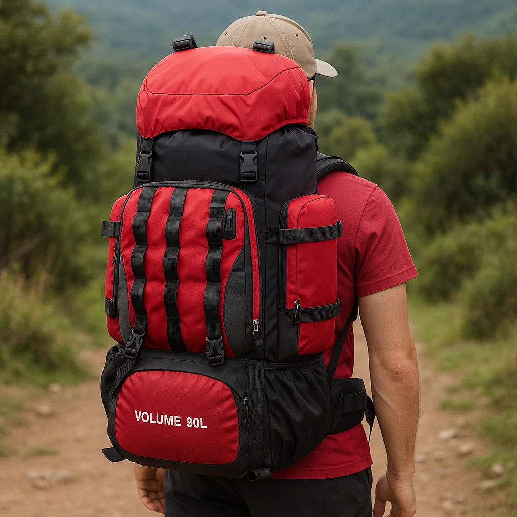 Lisslune | 90L Waterproof Hiking Backpack - Ultra-Lightweight Travel Pack for Outdoor Adventures & Camping