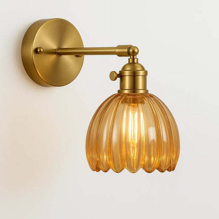 Lisslune | Retro Wall Lamp | Glass Tulip Shade Vintage Wall Light