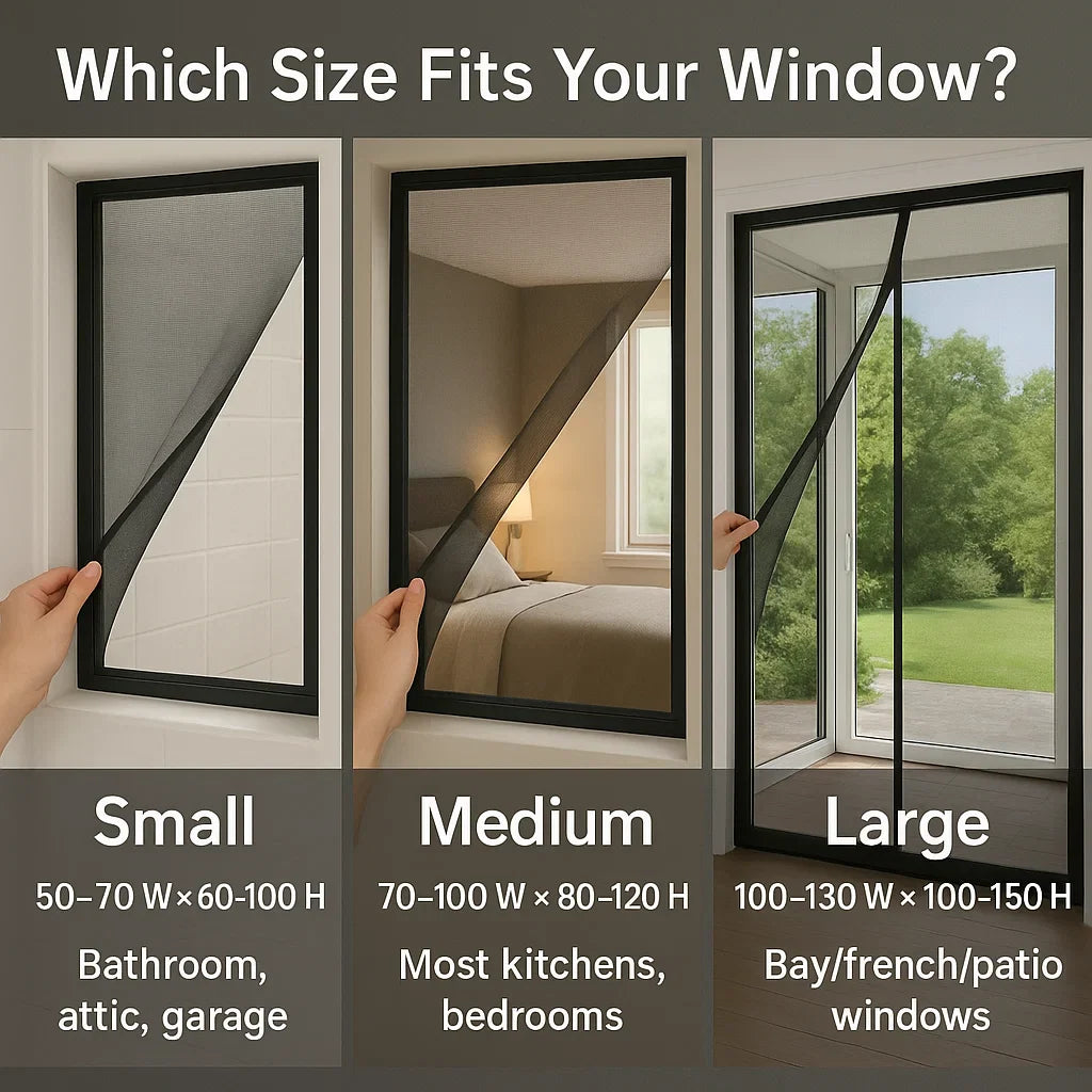 Lisslune | Magnetic Mosquito Net for Windows - No-See-Um Mesh Insect Screen for Home Protection & Bug Prevention