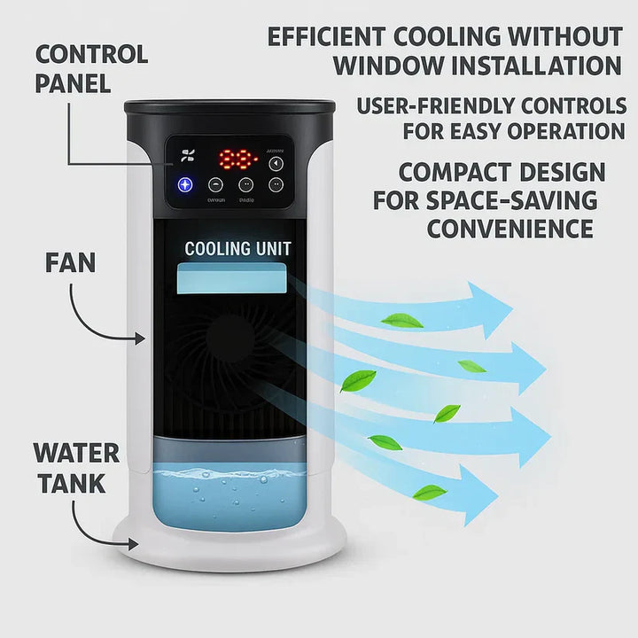 Lisslune | Portable Air Conditioner | Windowless, Energy Efficient & Ideal for Home Office and Dormitory Use
