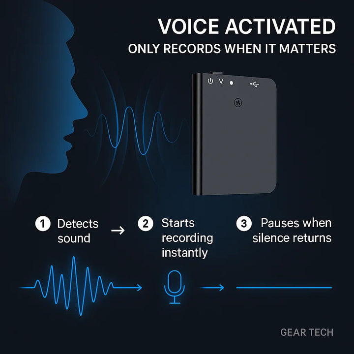 Lisslune | Miniature Voice Recorder – Small, Discreet, and Powerful Audio Capture | Perfect for Stealth Recording and Voice Activation