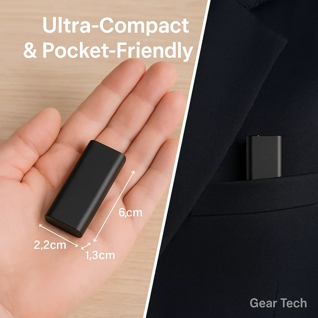 Lisslune | Miniature Voice Recorder – Small, Discreet, and Powerful Audio Capture | Perfect for Stealth Recording and Voice Activation