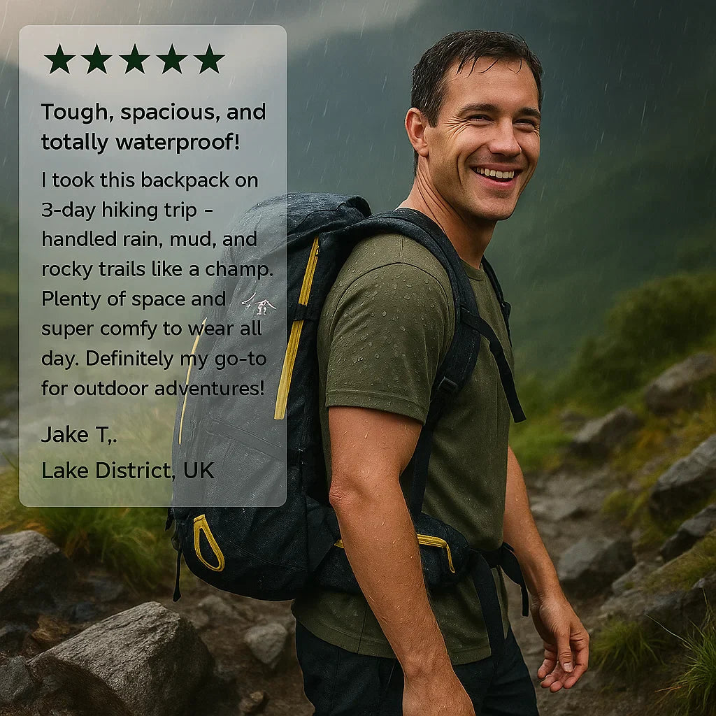 Lisslune | 40L Waterproof Hiking Backpack with Multiple Compartments for Outdoor Adventures and Travel