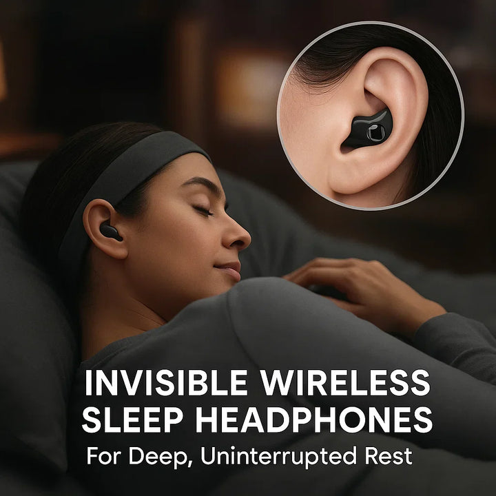 Lisslune | Invisible Wireless Sleep Headphones | IPX5 Waterproof, Bluetooth 5.3 for Comfortable Sleep and Relaxation
