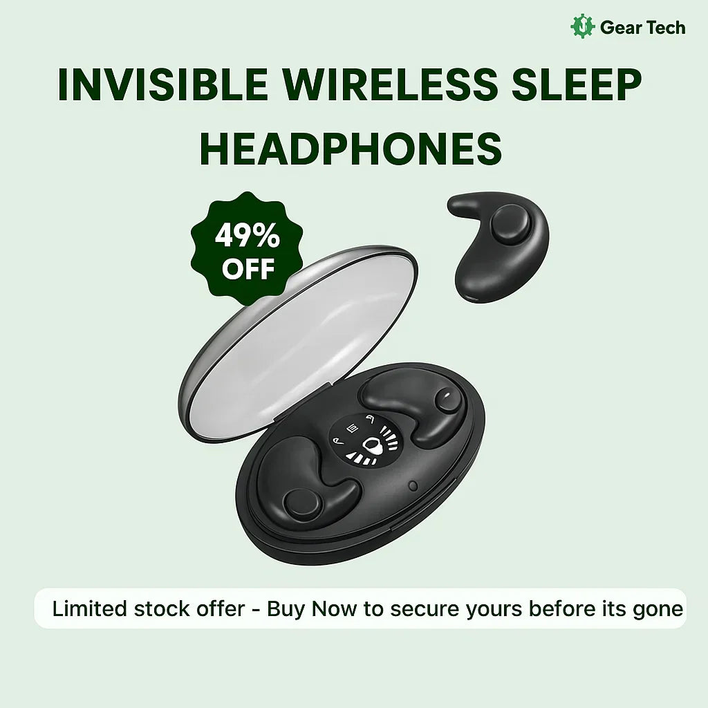 Lisslune | Invisible Wireless Sleep Headphones | IPX5 Waterproof, Bluetooth 5.3 for Comfortable Sleep and Relaxation