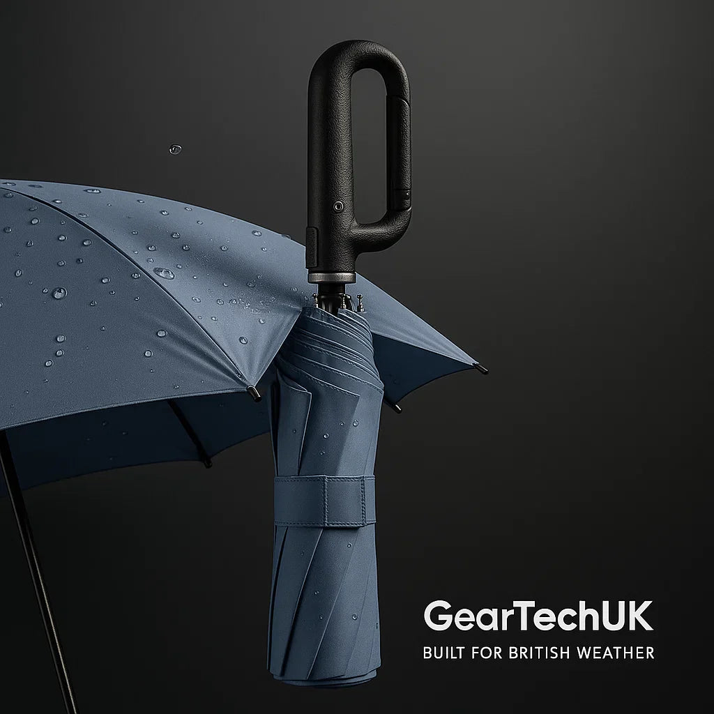 Lisslune | Wind-Resistant Automatic Folding Umbrella with Large Buckle Handle – Compact & Durable