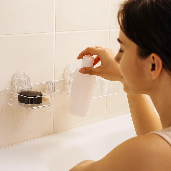 Lisslune | Foldable Bathroom Suction Cup Shelf