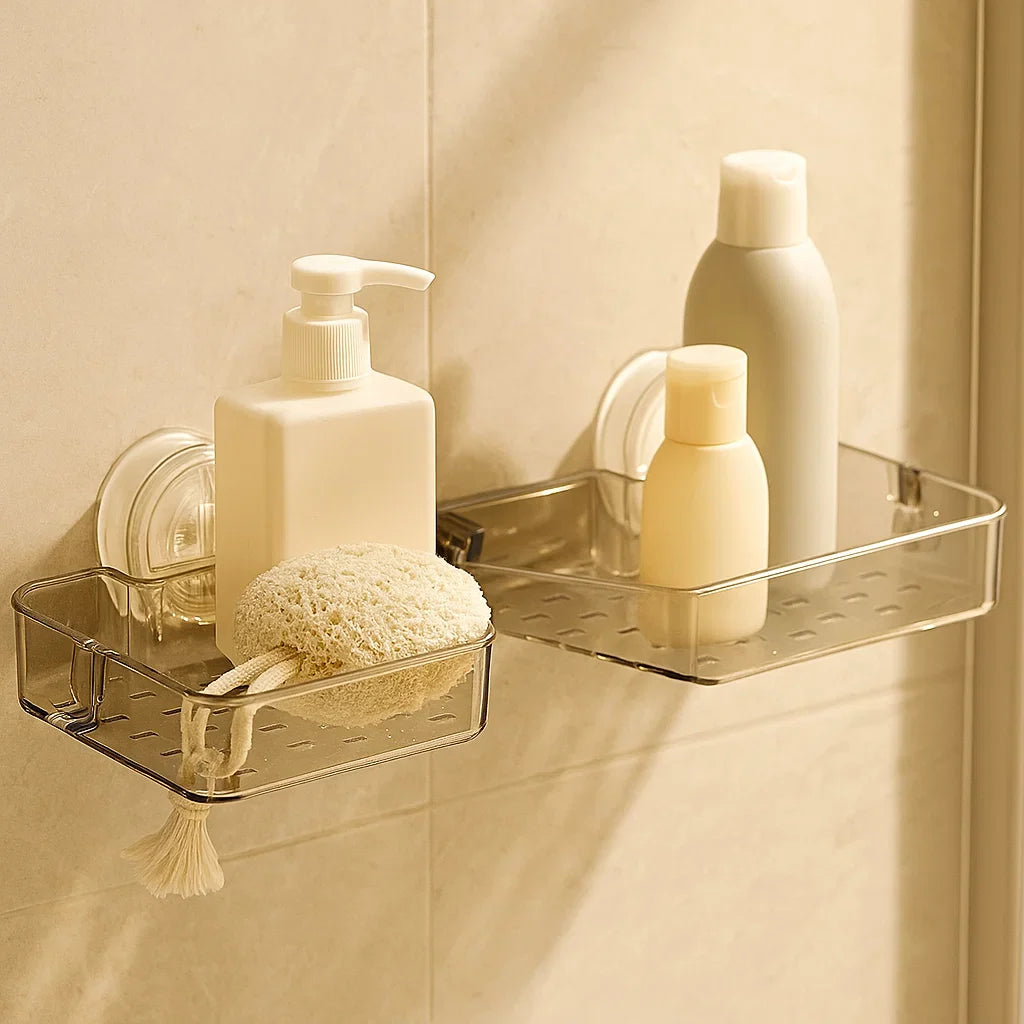 Lisslune | Foldable Bathroom Suction Cup Shelf