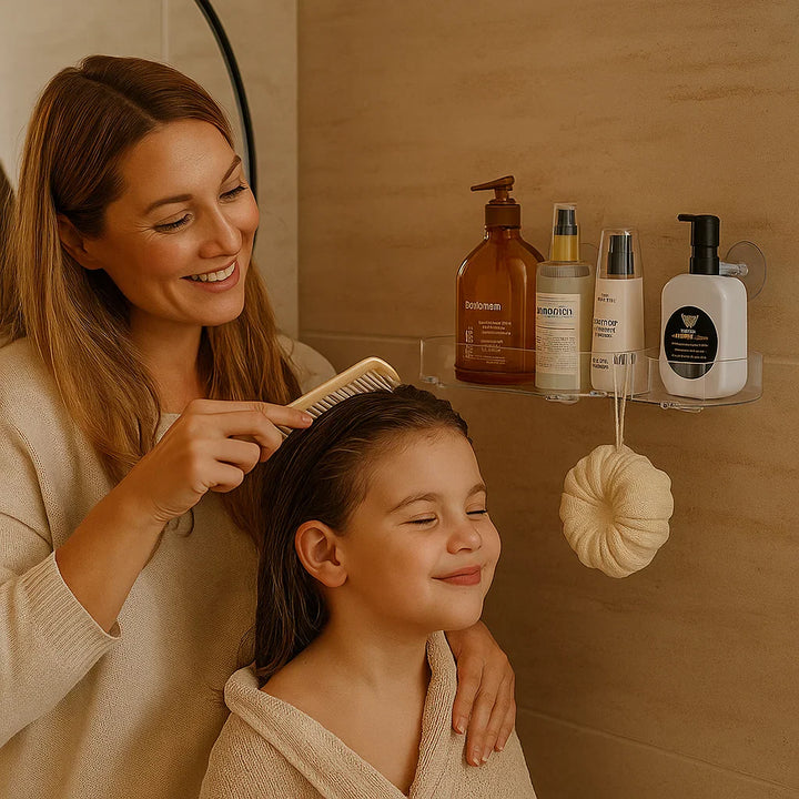 Lisslune | Foldable Bathroom Suction Cup Shelf