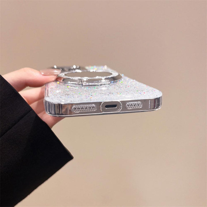 Lisslune | Silver Glitter Mirror MagSafe
