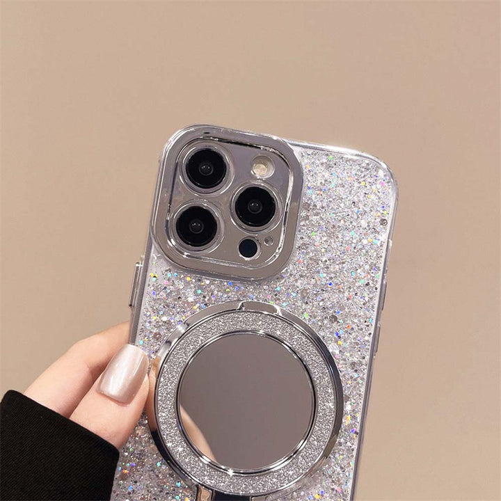 Lisslune | Silver Glitter Mirror MagSafe