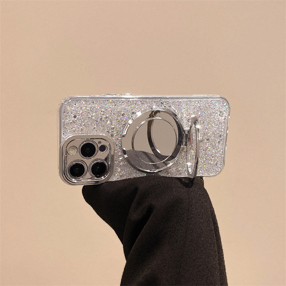 Lisslune | Silver Glitter Mirror MagSafe