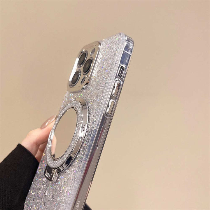 Lisslune | Silver Glitter Mirror MagSafe