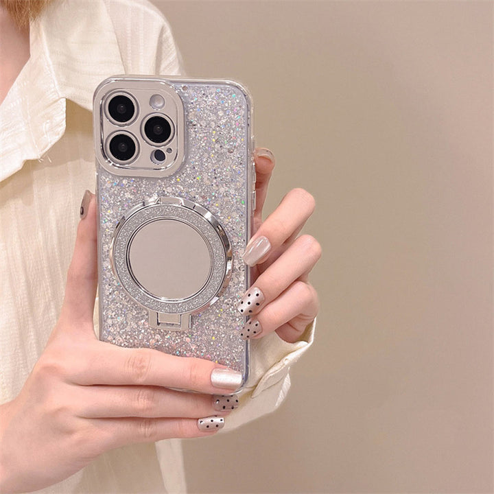 Lisslune | Silver Glitter Mirror MagSafe