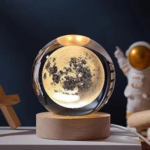 Lisslune | AURASHINE – 3D LED Crystal Lamp for Dreamy Night Ambiance