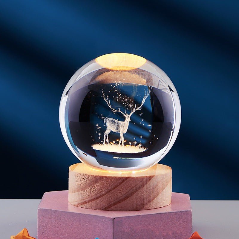 Lisslune | AURASHINE – 3D LED Crystal Lamp for Dreamy Night Ambiance