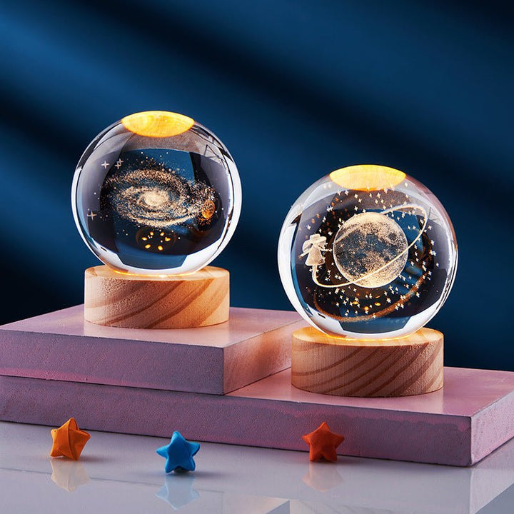 Lisslune | AURASHINE – 3D LED Crystal Lamp for Dreamy Night Ambiance