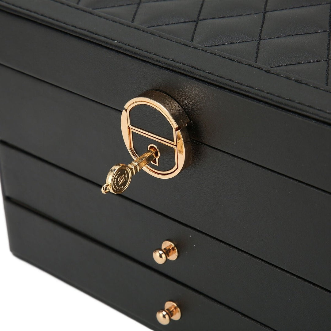 Lisslune | AURELIA BOX – Multi-Layer Leather Jewelry Organizer for Stylish Storage