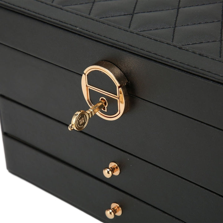 Lisslune | AURELIA BOX – Multi-Layer Leather Jewelry Organizer for Stylish Storage
