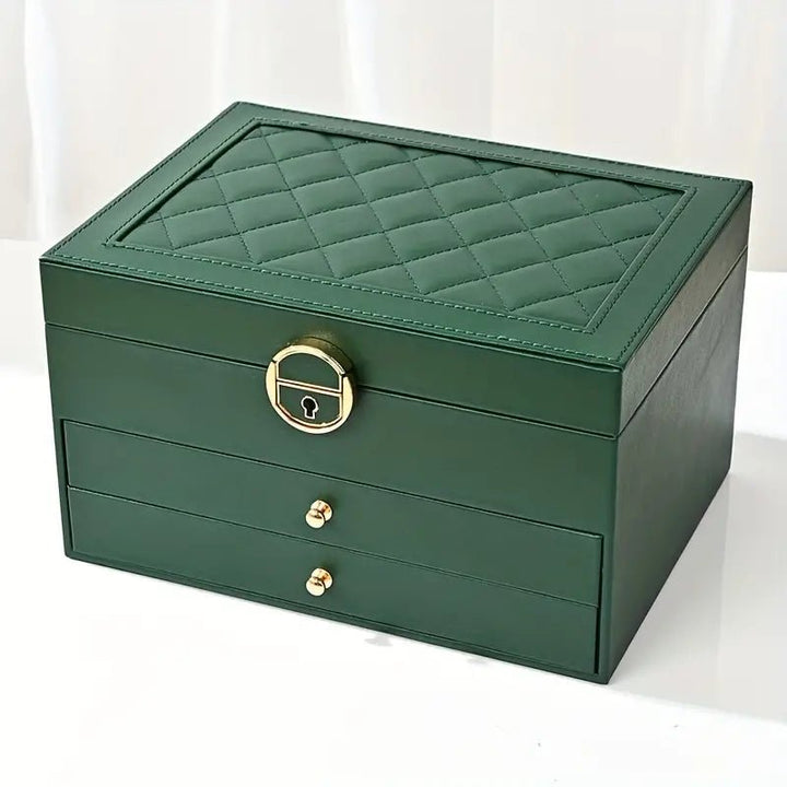 Lisslune | AURELIA BOX – Multi-Layer Leather Jewelry Organizer for Stylish Storage