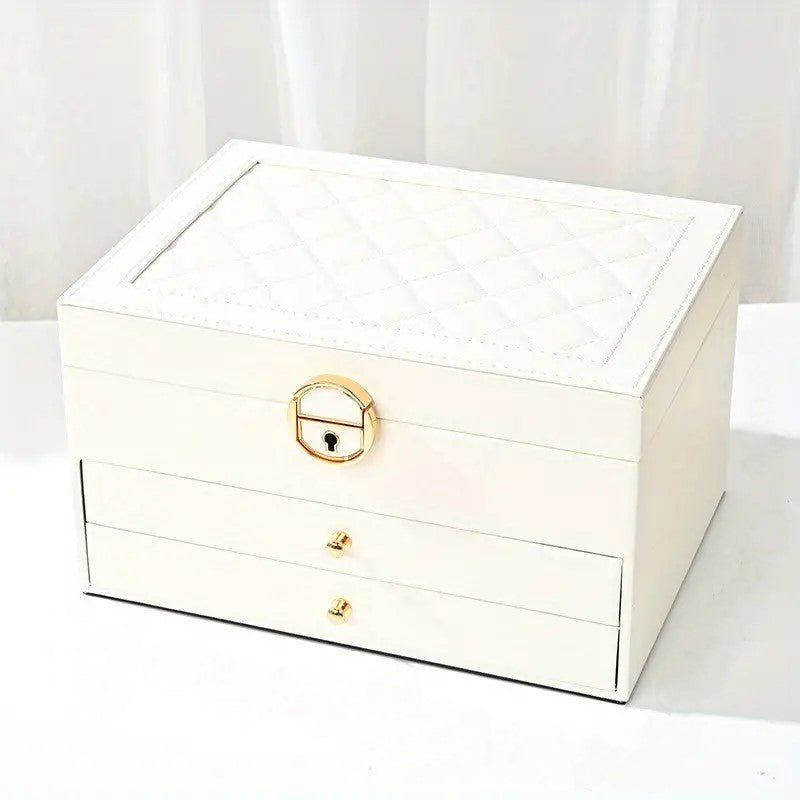 Lisslune | AURELIA BOX – Multi-Layer Leather Jewelry Organizer for Stylish Storage
