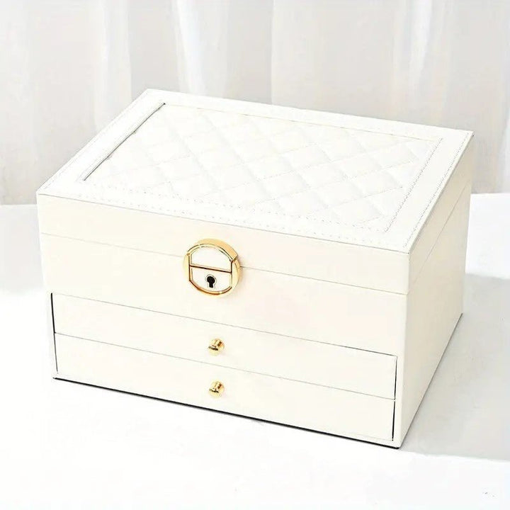 Lisslune | AURELIA BOX – Multi-Layer Leather Jewelry Organizer for Stylish Storage
