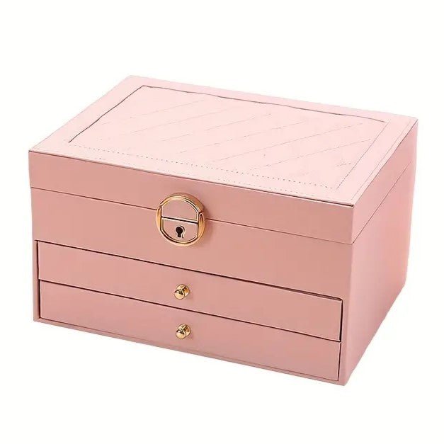Lisslune | AURELIA BOX – Multi-Layer Leather Jewelry Organizer for Stylish Storage