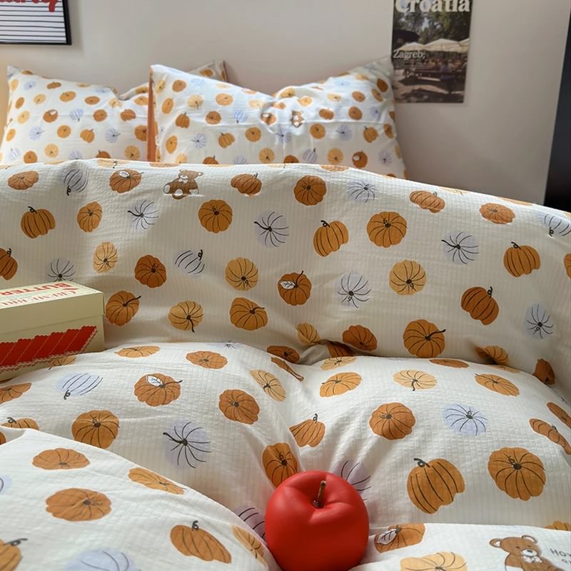 Rynx | Autumn Pumpkin Print Autumn Bedding Set