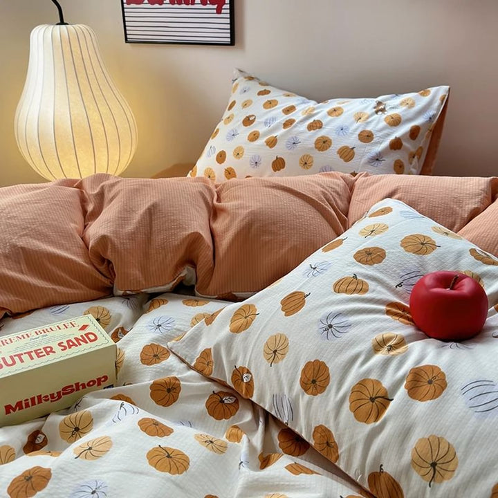 Rynx | Autumn Pumpkin Print Autumn Bedding Set