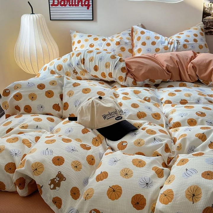 Rynx | Autumn Pumpkin Print Autumn Bedding Set
