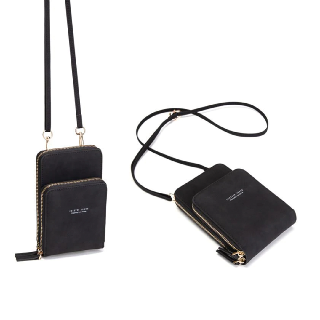 Lisslune | Triple Secure Leather Phone Purse: Elegance Meets Practicality