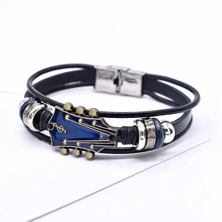 Lisslune | AXECHORD – Guitar Leather Bracelet with Vintage-Inspired Design