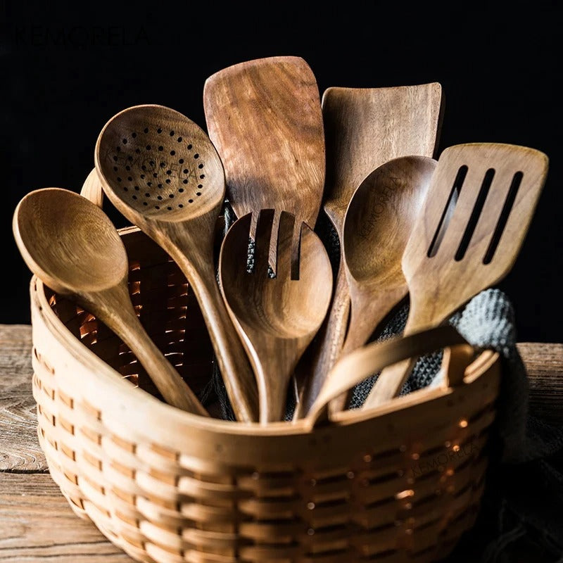 Lisslune | EcoWood – Premium Wood Kitchen Utensils Set