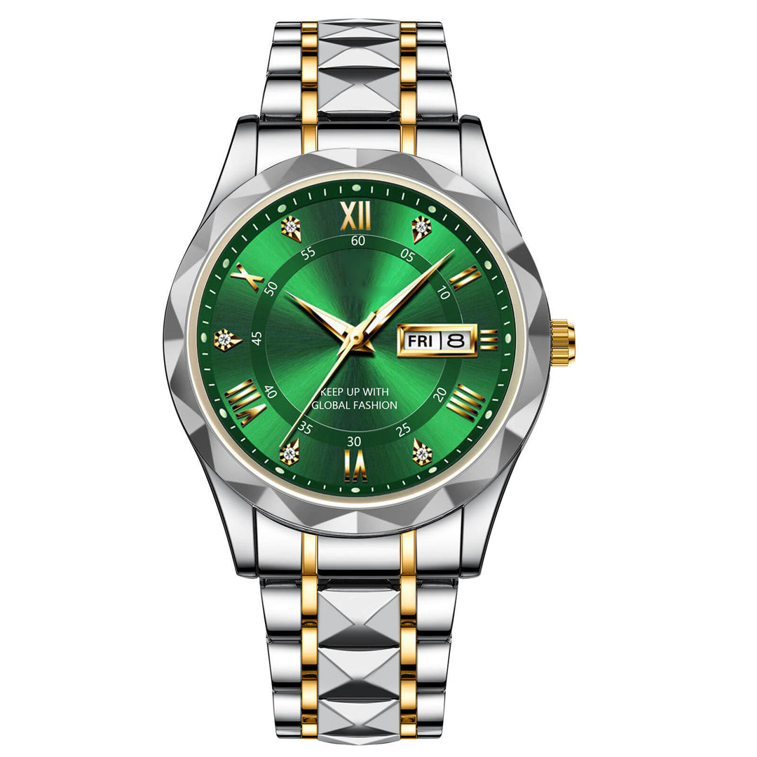 Lisslune | Waterproof Luminous Stainless Steel Two-tone Quartz Men's Watch