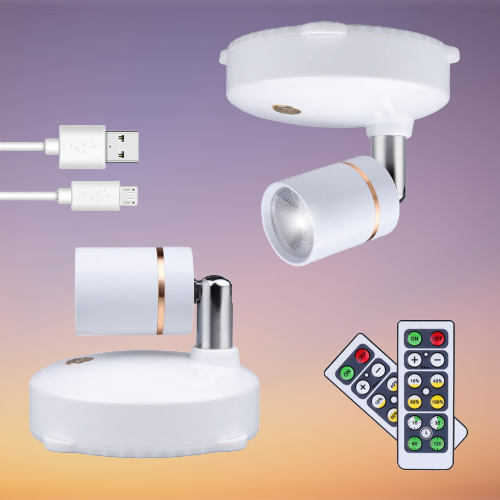 Lisslune | Smart LED Remote Control Rechargeable Spotlight