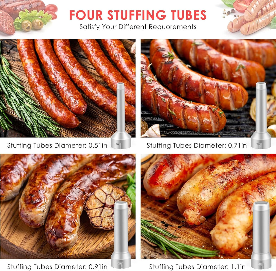 Lisslune | Sausage filler with 4 different size filling tubes