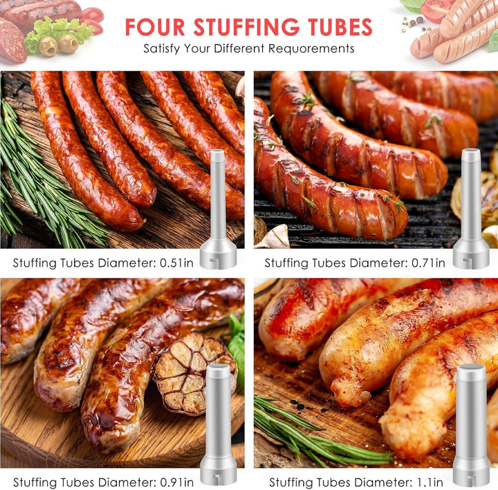 Lisslune | Sausage filler with 4 different size filling tubes