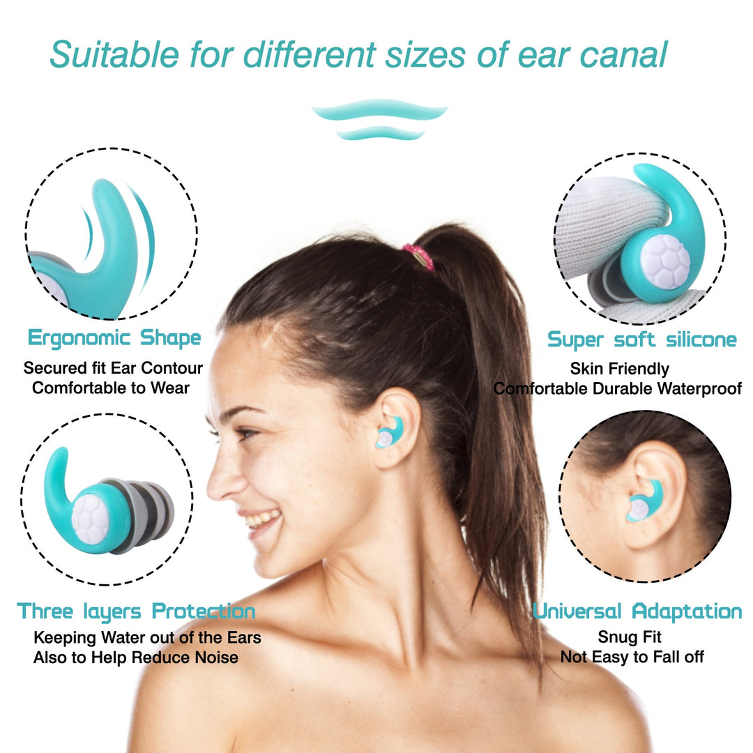 Lisslune | Reusable Silicone Swim Earplugs