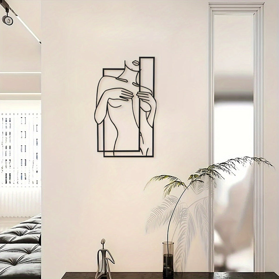 Lisslune | LineaArt Metal Wall Decoration - Modern Minimalist Wall Art for Bedroom