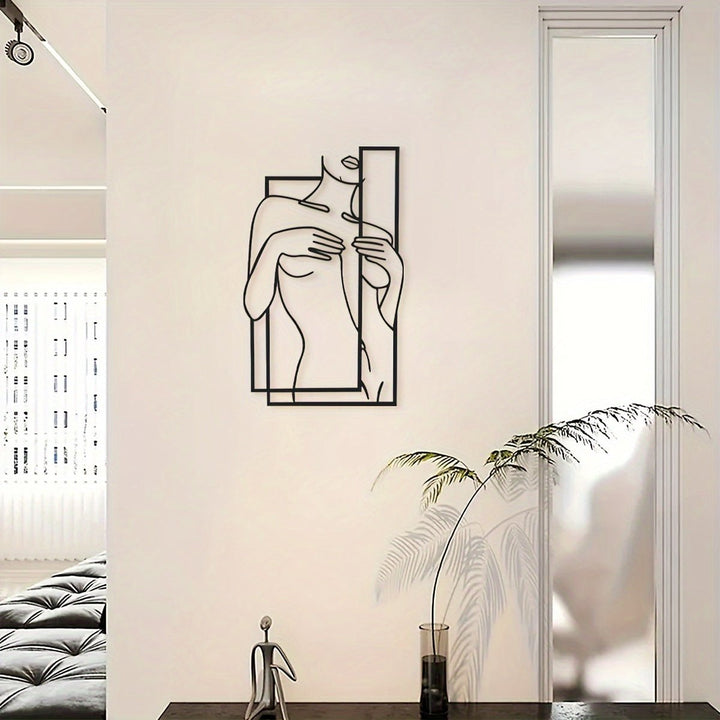 Lisslune | LineaArt Metal Wall Decoration - Modern Minimalist Wall Art for Bedroom