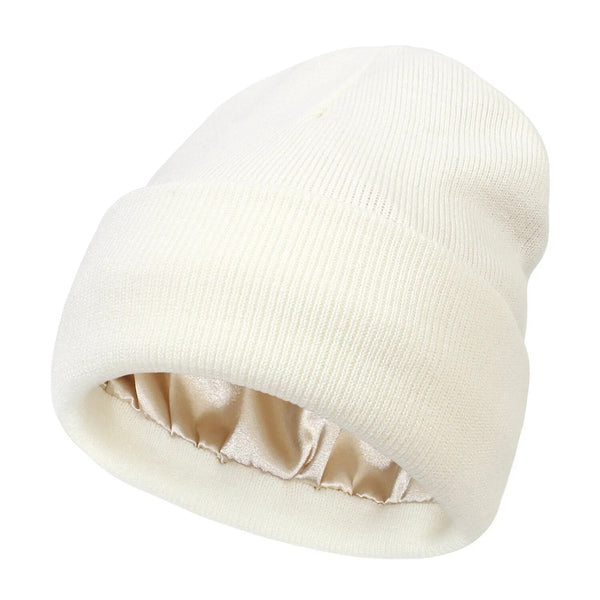 Lisslune | Noor Silk Winter Hat – Wool & Silk – Anti-Frizz Hair Protection