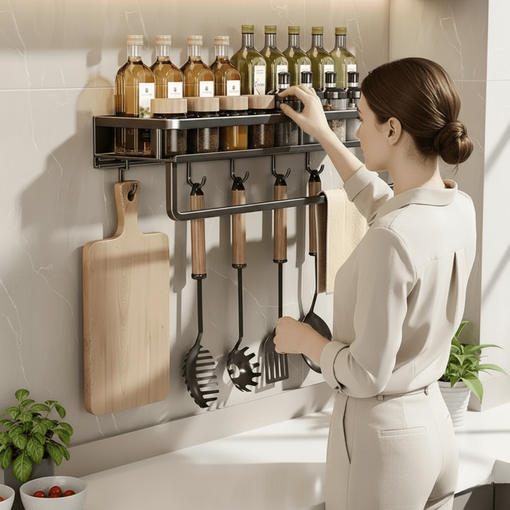 Lisslune | Stylish Wall Shelf for Kitchen & Dining Area