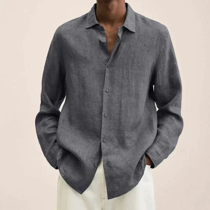Lisslune | Linen Long Sleeve Shirt for Men