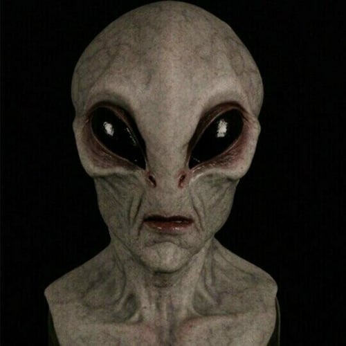 Lisslune | Realistic Alien Mask – Latex and Silicone Halloween Mask for Cosplay and Parties