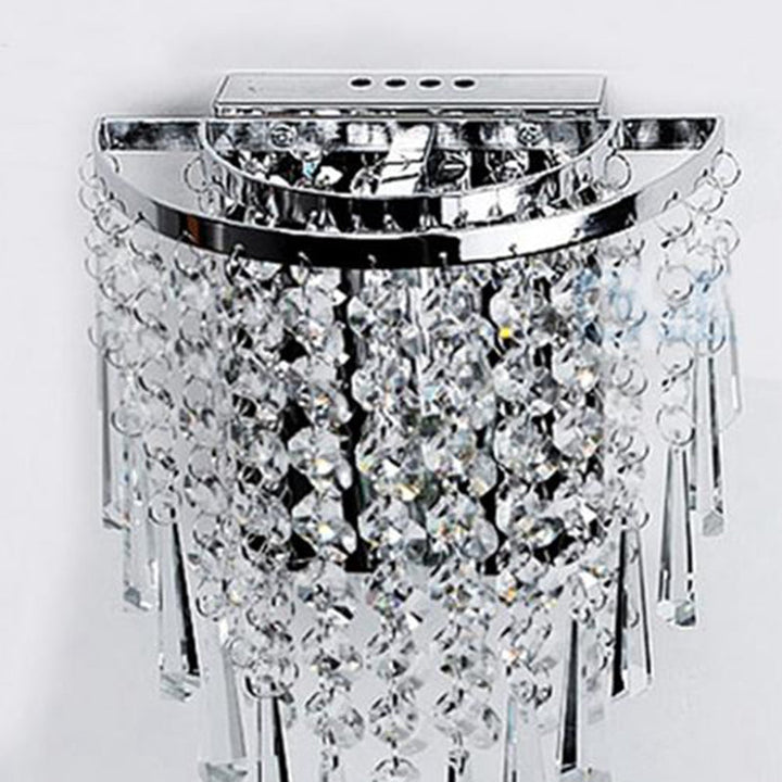 Lisslune | Modern Chrome Crystal Drop Wall Lamps