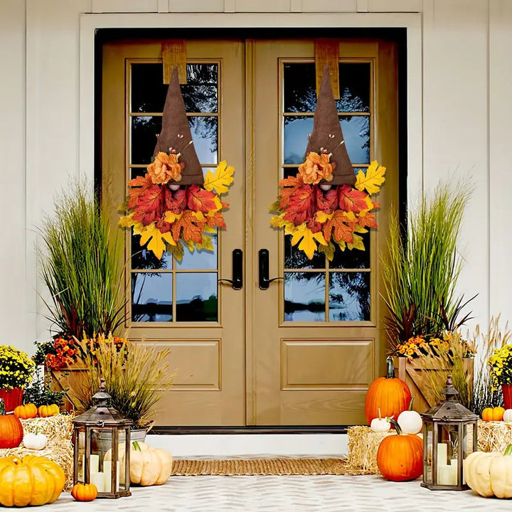 Lisslune | Fall Maple Gnome Front Door Hanger