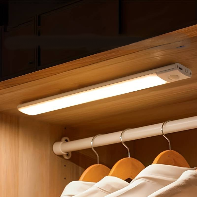 Lisslune | Ultra-Thin LED GlowLight – USB Rechargeable Motion Sensor Cabinet Light with Magnetic Backing for Kitchen, Wardrobe, or Closets