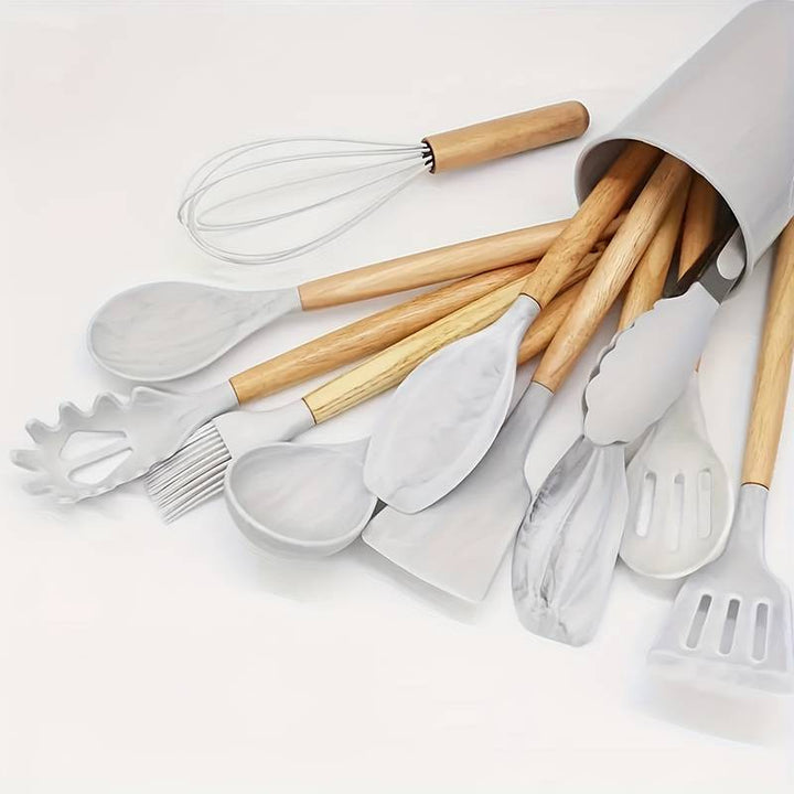 Lisslune | Kitchen tool set – silicone – non-stick coated – heat resistant