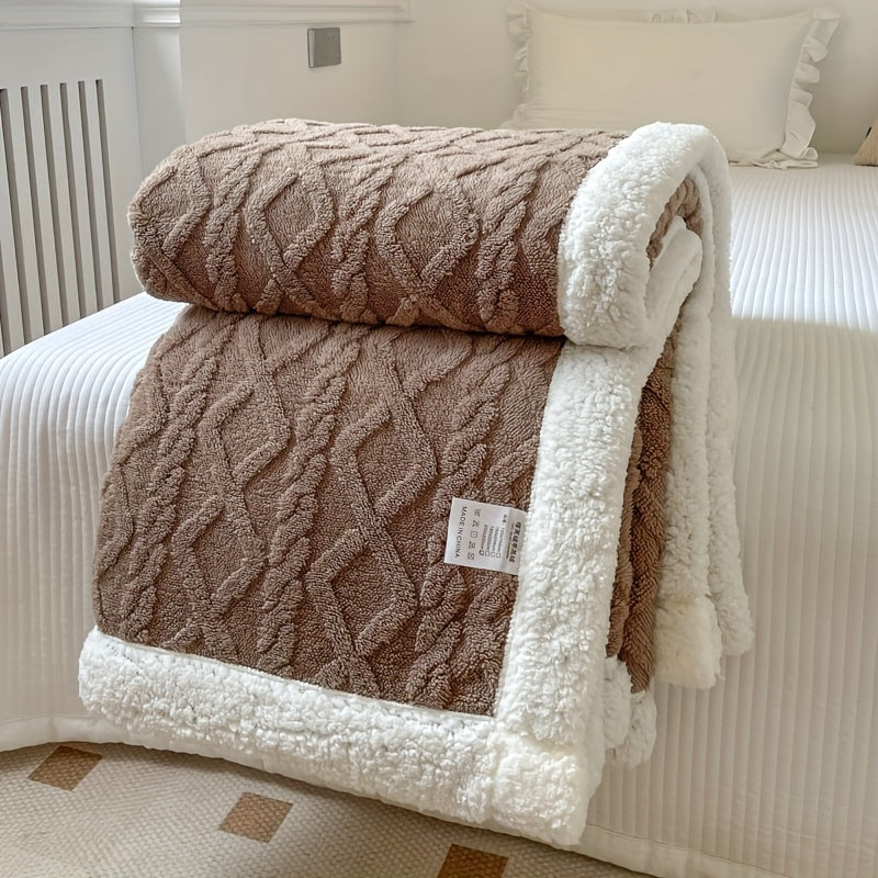 Lisslune | CozyFlip Luxe Reversible Fleece Blanket – Warmth & Style in One